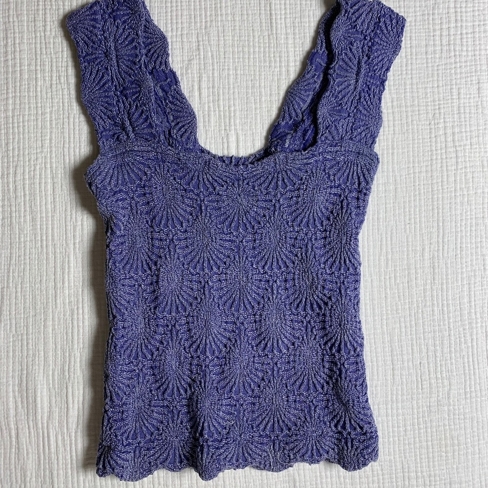 Free People periwinkle bluish purple top tank XS